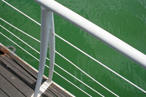 Cruise Vessel Railing Over Water