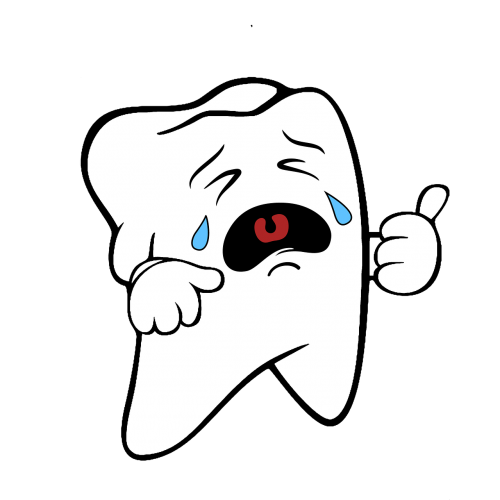 crying tooth clipart