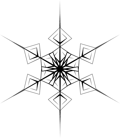 crystal hexagonal snowflake