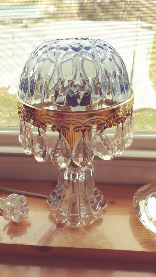 crystal lamp decor