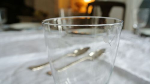 crystal silverware dining