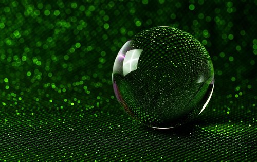 crystal ball-photography  bokeh  green