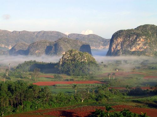 cuba mist mountain landscape
