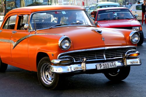 cuba car orange