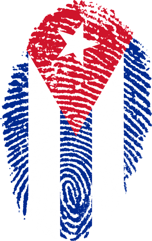 cuba flag fingerprint