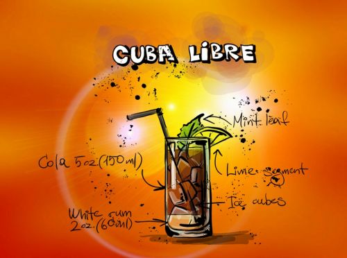 cuba libre cocktail drink