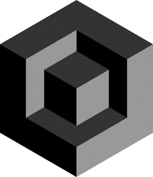cube 3d recessed
