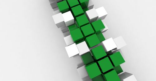 cube green white