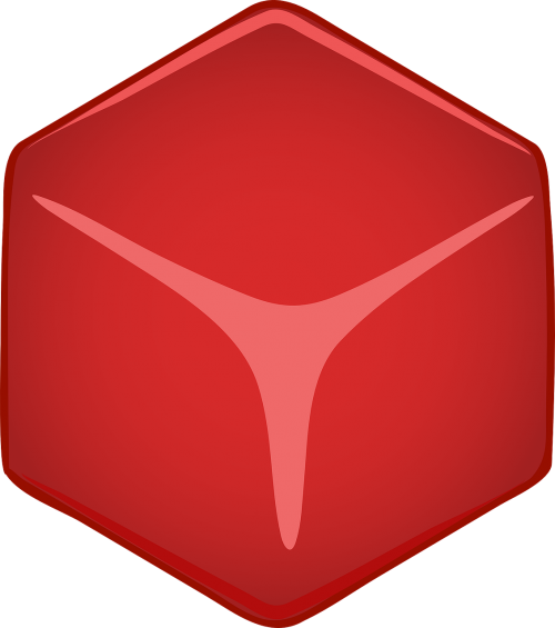 cube button red