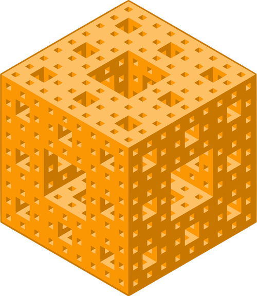 cube  the menger sponge  fractal