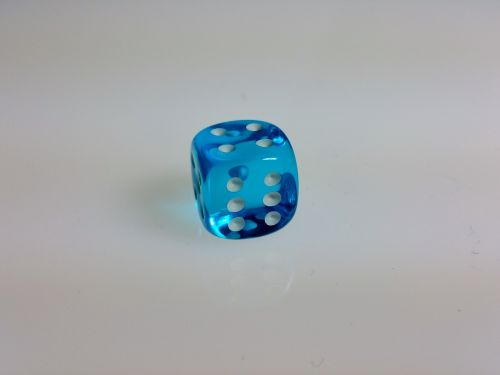 cube blue luck