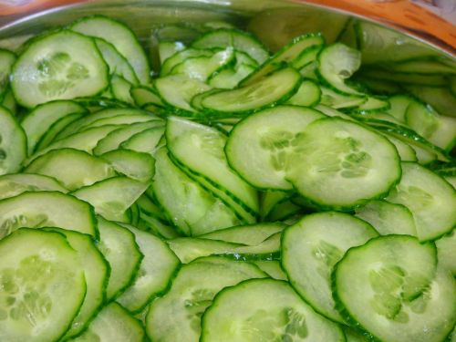 cucumber discs salad