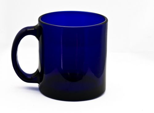 cup glass blue
