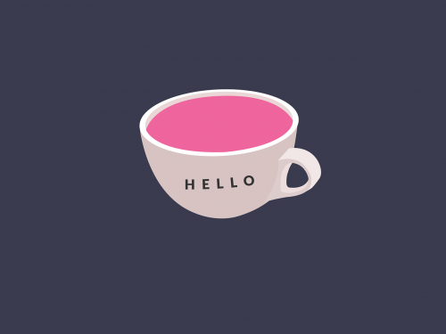 cup coffee hello