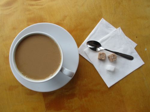 cup coffee sugar