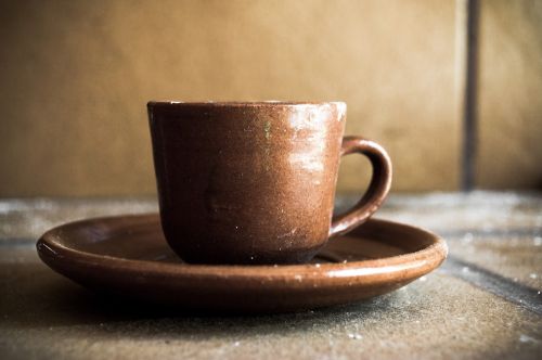 cup mud pottery