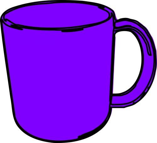 cup purple mug