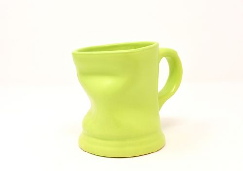 cup crumpled ceramic