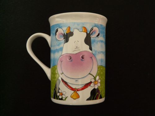 cup coffee cup cow