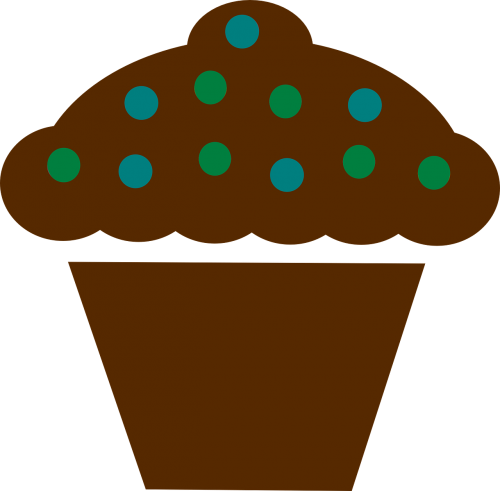 cupcake berries brown