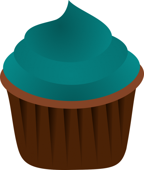 cupcake blue dessert