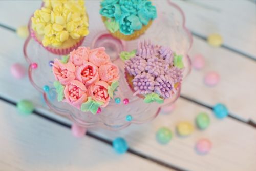 cupcakes floral pastel