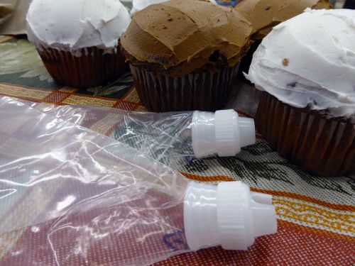 Cupcakes With Empty Pastry Bags