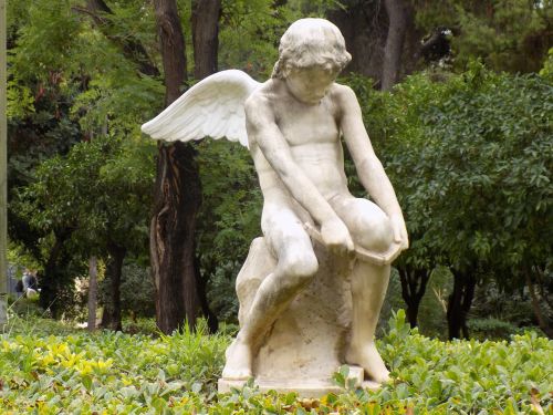 cupid statue zappeion garden