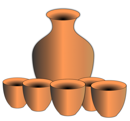 cups dishes jug