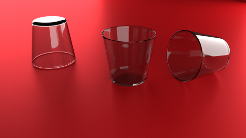 cups glass red