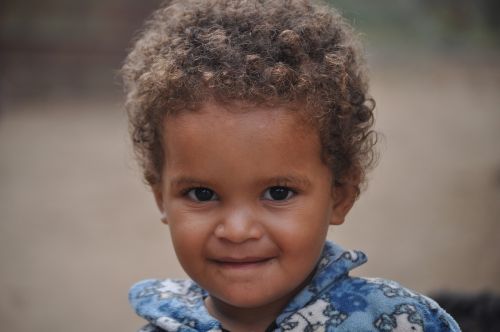 curly hair child portrait