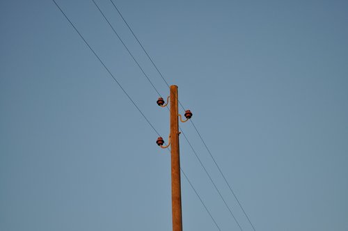 current  telephone pole  power line