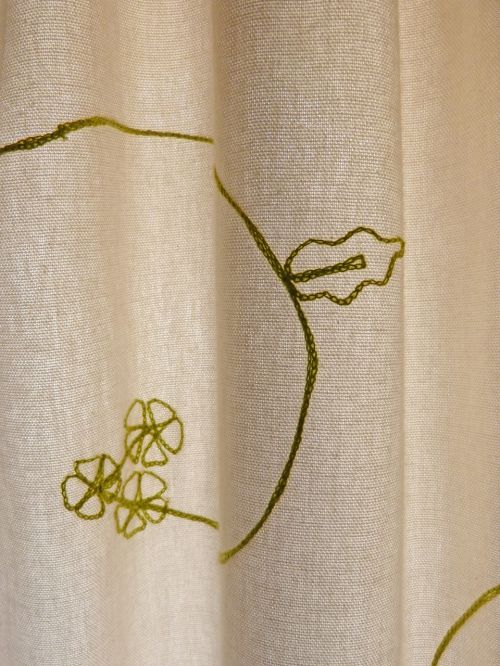 curtain burlap embroidery