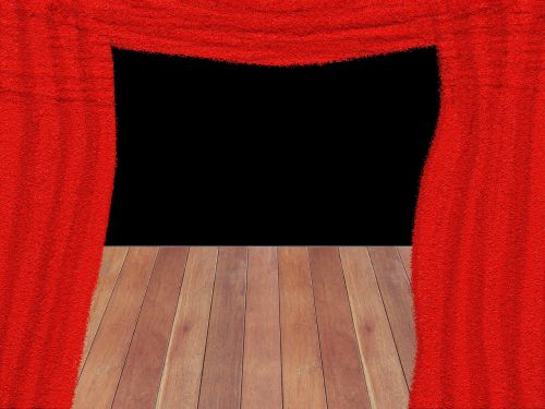 curtain red theater