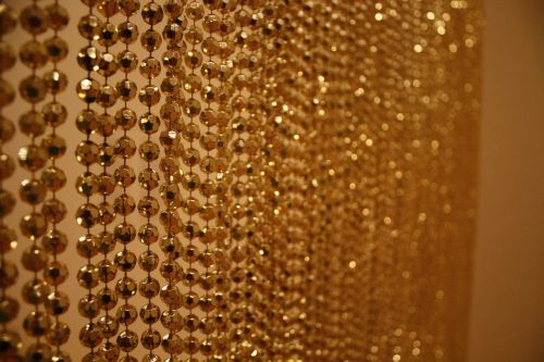 curtain balls gold