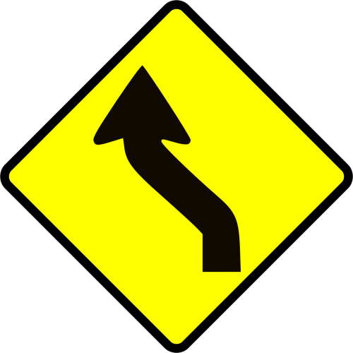 curve warning road