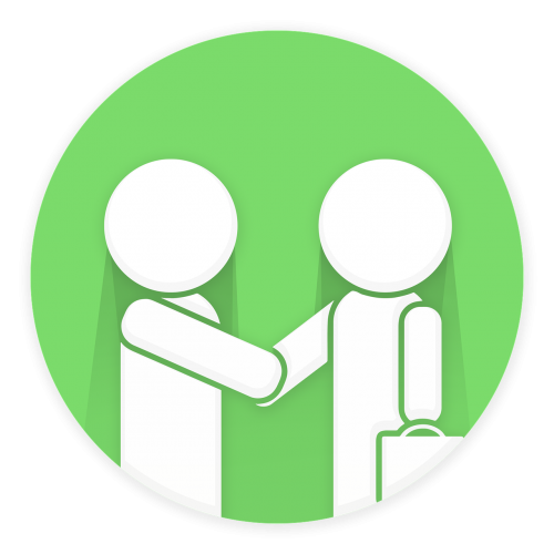 customer service customer satisfaction shaking hands