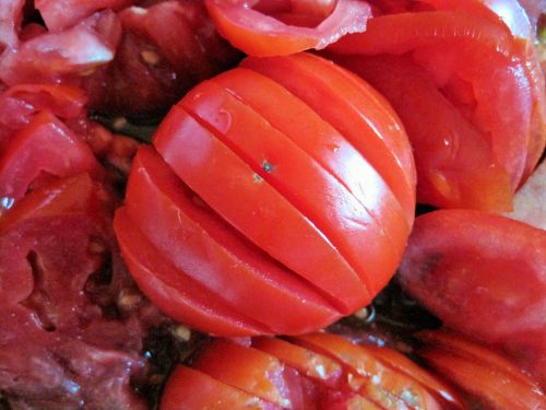 Cut Ripe Tomatoes