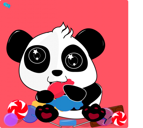 cute panda candy