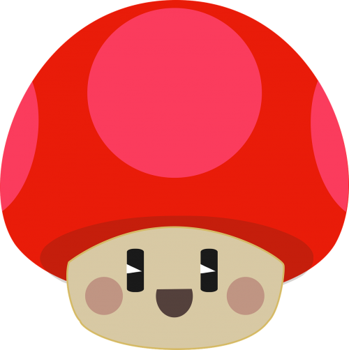 cute happy mushroom