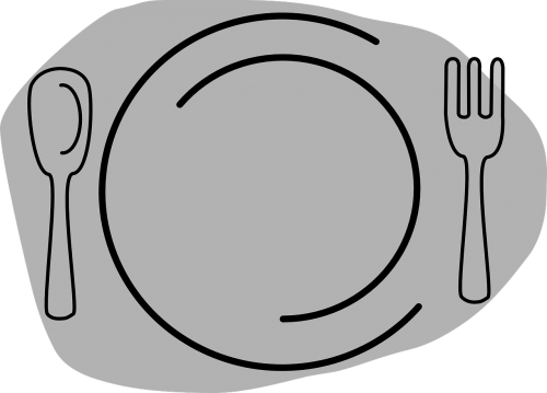 cutlery food plate
