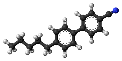 cyanopentylbihenyl molecule chemistry