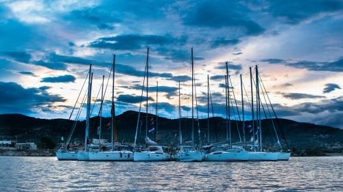 cyclades sailboats sailing