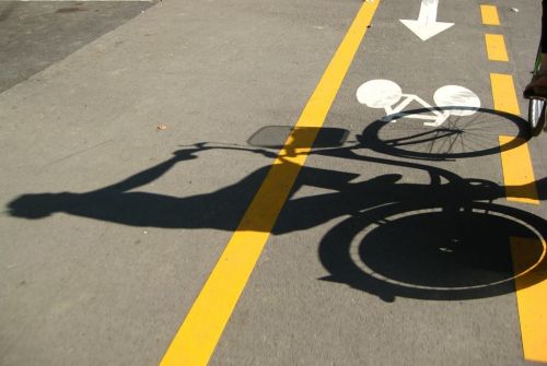 cycle path cycling shadow