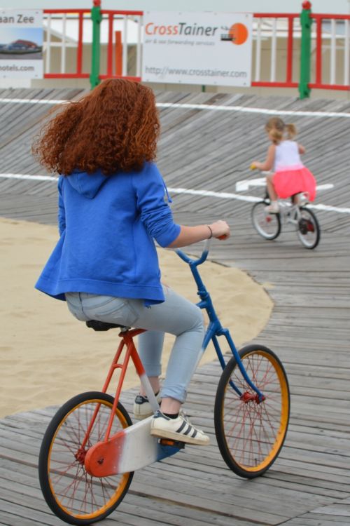 cycling woman people