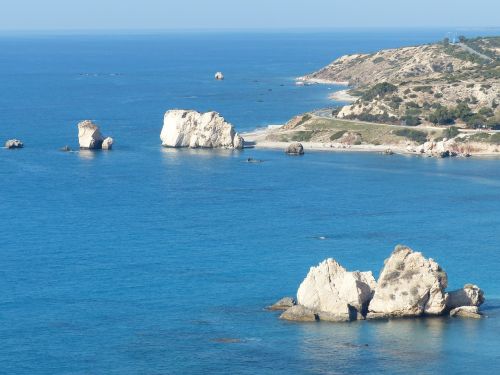 cyprus aphrodites rock sea