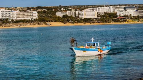 cyprus ayia napa fishing boat