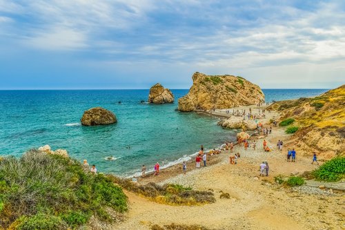 cyprus  aphrodite's rock  landscape