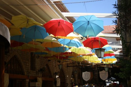 cyprus umbrellas summer