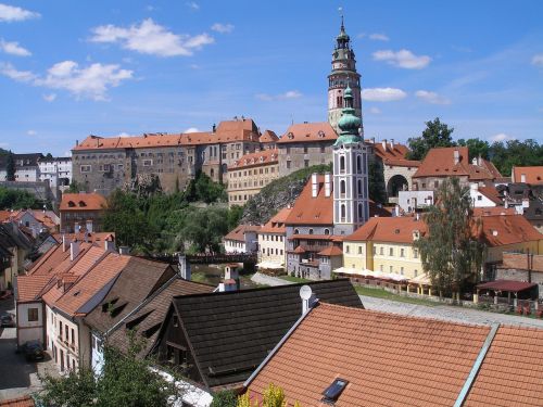 czech krumlov of the city castle